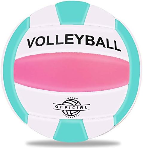 EVZOM Super Soft Volleyball Beach Volleyball Official Size 5 for Outdoor/Indoor/Pool/Gym/Training Premium Volleyball Equipment Durability Stability Sports Ball