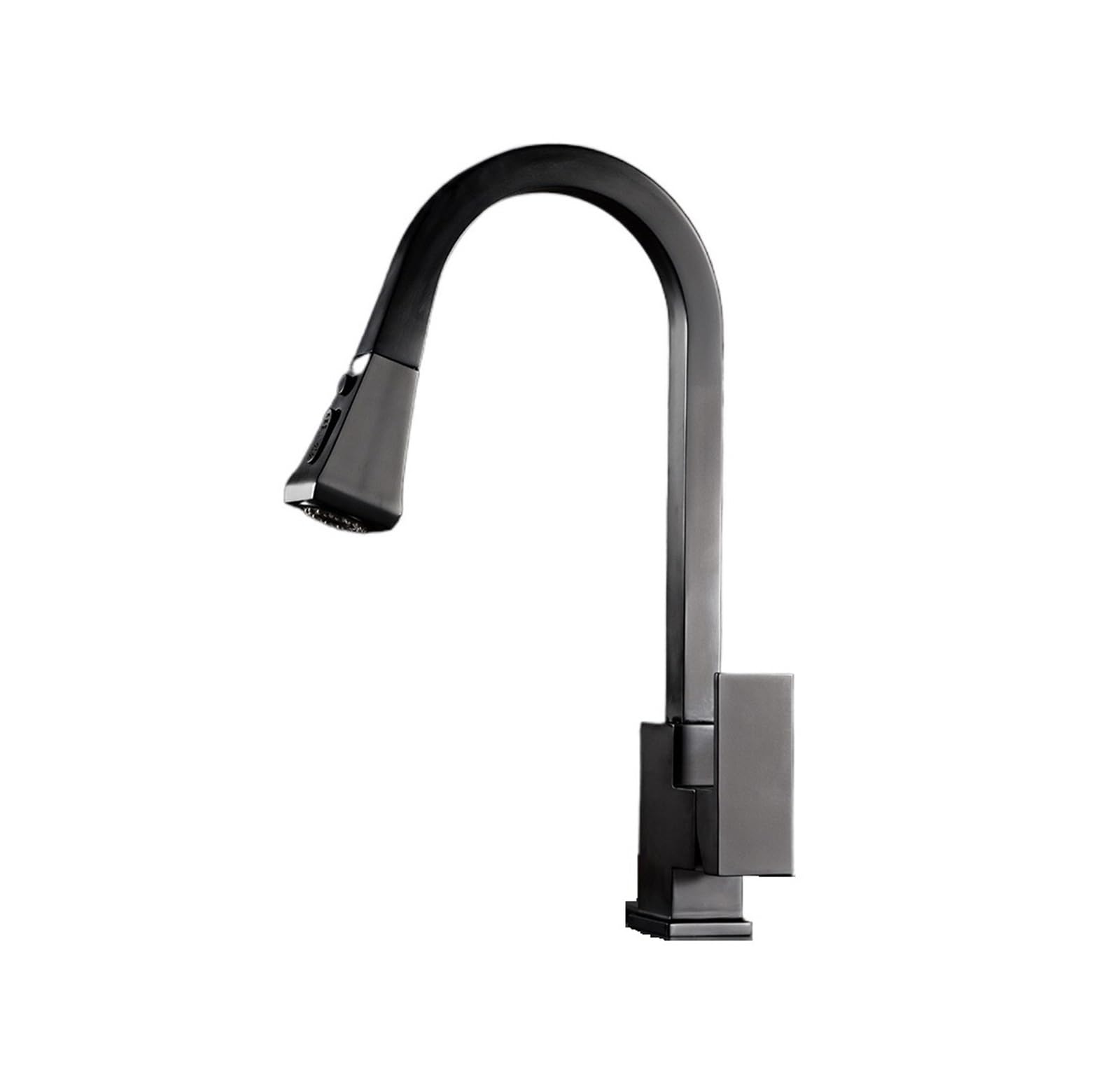 Robinet extractible de cuisine noir orientable avec douchette agile