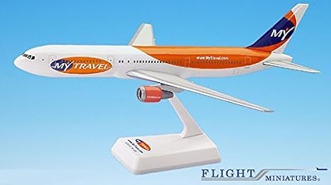 MyTravel 767-300 1:200 Scale - Plastic Snap-Fit Model Airplane - Collectible Replica of MyTravel Airlines Aircraft - Part# ABO-76730H-039