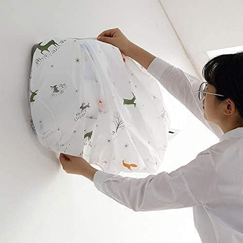 Image of Air Conditioner Cover for 1.5 & 2 Ton Split AC Dustproof Waterproof Stretchable AC Cover with Elastic For All Company 110*33*31 CM (Multi Color Design, 1 Pcs)