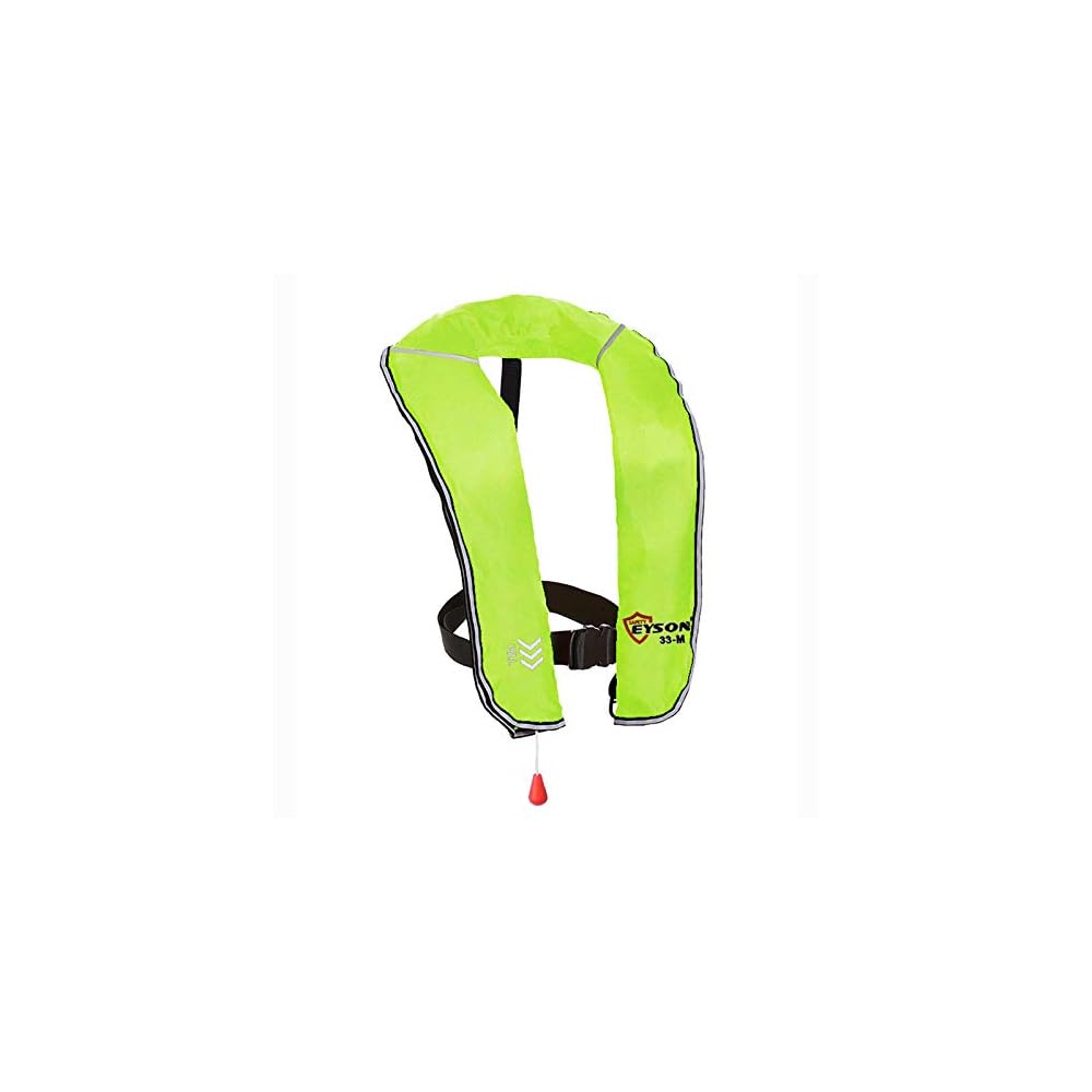 Eyson Inflatable Life Jacket Inflatable Life Vest for Adult Classic Manual (Neon)