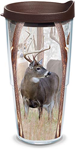 Tervis Deer Trio Made in USA Double Walled Insulated Tumbler Travel Cup Keeps Drinks Cold & Hot, 24oz, Classic