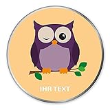 stempel-fabrik Geschenkdose Rund mit Aufdruck - Eule - Personalisiertes Geschenk - Keksdose mit Tiermotiv - Metalldose - Geschenkidee - Vorratsdose - Plätzchendose - Eulenmotiv - Geschenkbox