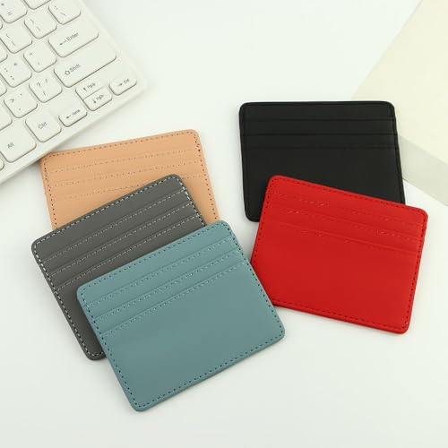 Slim Minimalist Wallet Small Card Bag, PU Leather Card Holder Wallet, Multiple Card Slots Card Case For Women Men(black)4