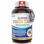 Herba Vision Care Supplement - Eye Vitamins with Lutein and Zeaxanthin – 60 Capsules | Eye Health Supplements for Sight | Selenium, Bilberry, Blueberry, and More | Eye Vitamins for Macular Degeneration and Vision Support | Made in Canada