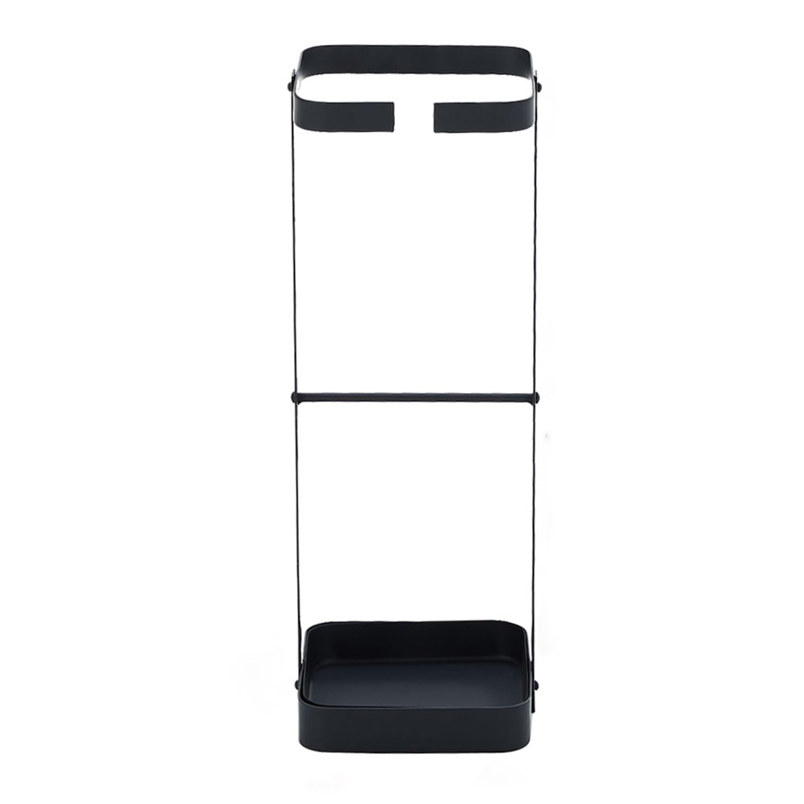 Porte-parapluies en métal carré noir pour entrée de maison et bureau contemporain