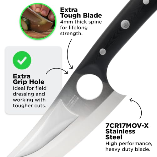 Dalstrong 4 Piece Set - Slicing Butcher Boning Venator Knife - Gladiator Series ELITE - High Carbon German Steel - Black G10 Handle - Cooking Kitchen Chef Knife - Fillet - Sheaths Included by Dalstrong - Image 5