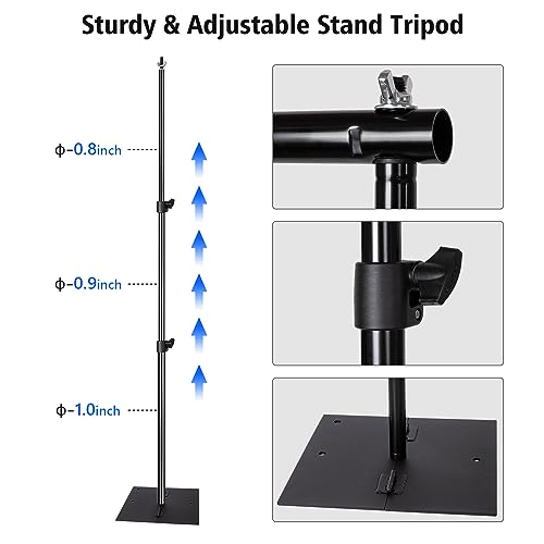 HYJ-INC Pipe and Drape Photography Backdrop Stand Kit Adjustable Photo Background Stand 10ft x 6.5ft with Metal Base for Parties Weddings Birthday Party Events Photo Booth by HYJ-INC - Image 3
