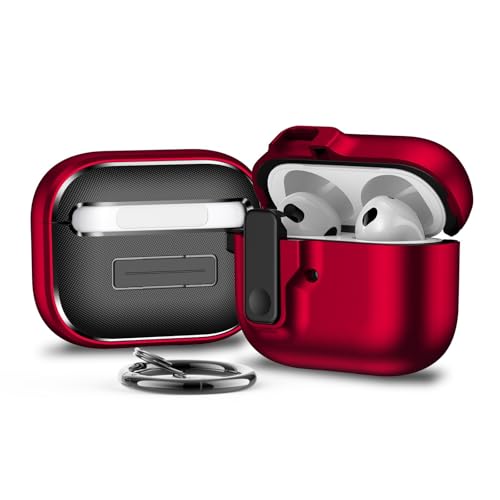 Funda para Airpods Pro 2 (2022) carcasa rígida de silicona color rojo