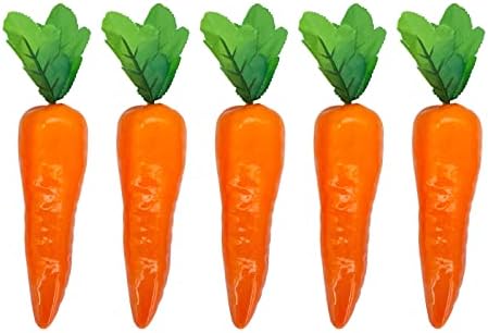 Lorigun 5 Pcs Simulation Carrots Artificial Vegetables Home&Kitchen Decorations