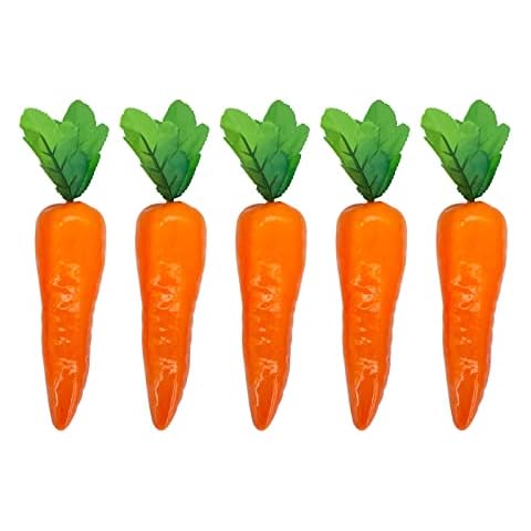 Lorigun 5 Pcs Simulation Carrots Artificial Vegetables Home&Kitchen Decorations Cover