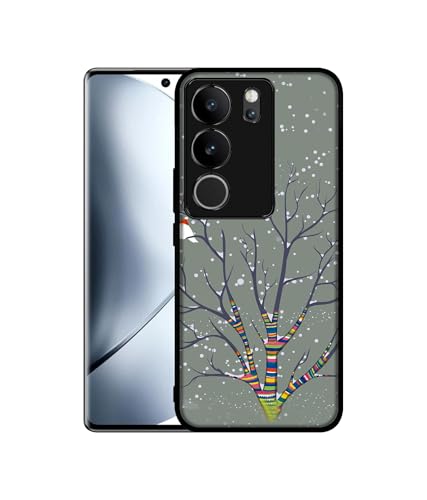 Image of Winter Pattern Print Design Premium 2D Printed Metal Back Case Cover for Vivo V29 5G / V29 Pro 5G
