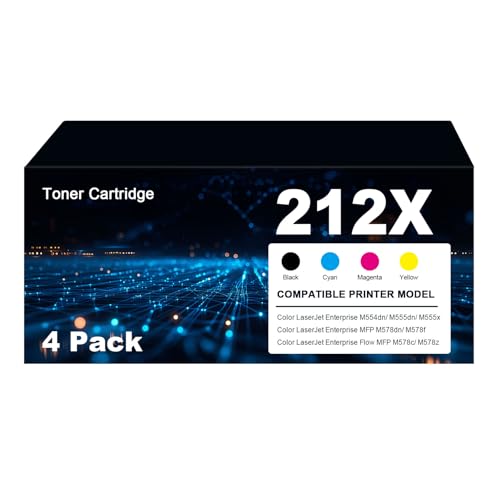 Toner HP 212X W2120X W2122X reconditionné pour LaserJet M554dn M555dn M578dn
