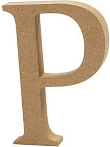 CRAFTY CAPERS 13cm Large Wooden MDF Letter Shape to Decorate - E | Wood Shapes for Crafts