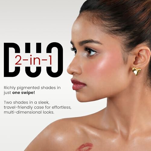 Image of SShryoan Bling & Blush Blusher | 2-in-1 Blusher & Highlighter Duo | Long-Lasting, Blendable | 6 Shades -Karma