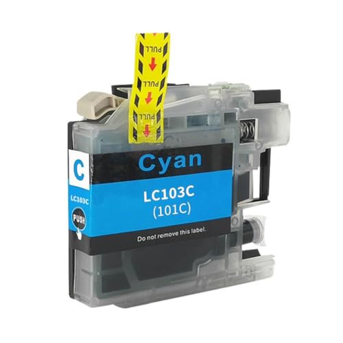 VeloHive Cartucho de Tinta Compatible con LC103 LC101 MFC-J4310DW J4410DW J4510DW J4610DW J4710DW J6520DW J6720DW J6920DW(Cyan)