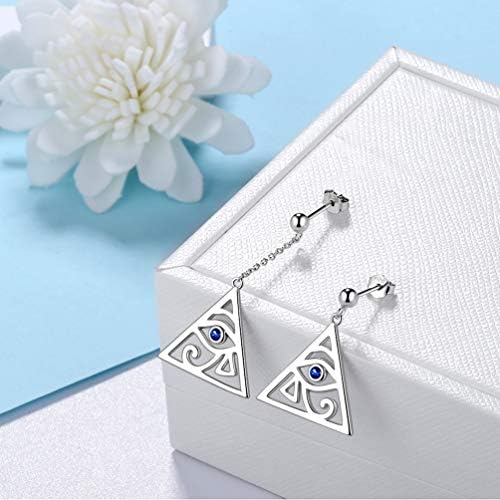 Valentine Day Jewellery Set Gift Eye of Horus Protection Symbol Earrings Necklace Set 925 Sterling Silver Talisman Horus Eye of Ra Jewelry for Wedding/Birthday/Christmas