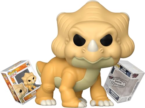 Funko Cera The Land Before Time Triceratops + ToyBop Protector: Pop! Movies Vinyl Figure (Bundled with Pro-Deluxe Pop Protector Collector Case Box Gift Set)