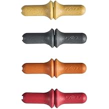 Zyliss Corn Holders 4pc Set Stainless Steel Corn Cob Holders with Interlocking Design, Sustainable Wheat Straw Handles, Rust-Proof Prongs, Compact Storage, BBQ & Picnic Essential