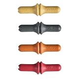 Zyliss Corn Holders 4pc Set – Stainless Steel Corn Cob Holders with Interlocking Design, Sustainable Wheat Straw Handles, Rust-Proof Prongs, Compact Storage, BBQ & Picnic Essential