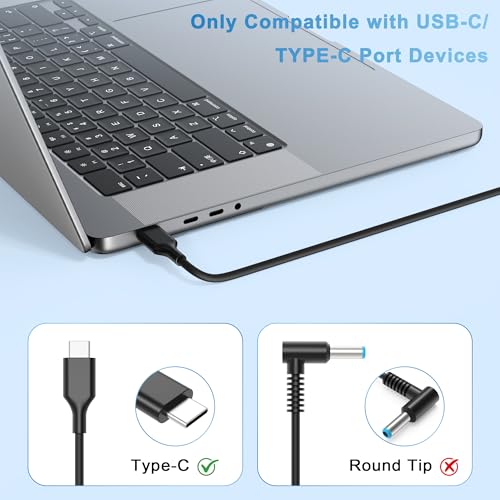 FUDCOCWN 45W USB C Laptop Charger Compatible with HP, Lenovo, Dell, Asus, Acer, Samsung, Google Chromebook Charger Type C Power Adapter