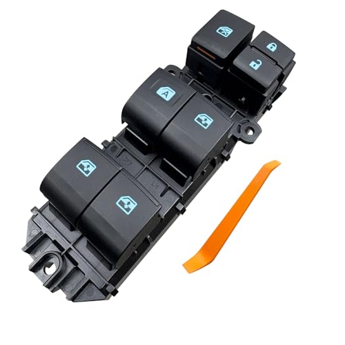 BELGEMAY 84820-0K270 Driver-Side Window Switch - Ice-Blue LED Lights for 14-21 Toyota Hilux/Fortuner/Innova - Plug&Play, Free Pry Bar