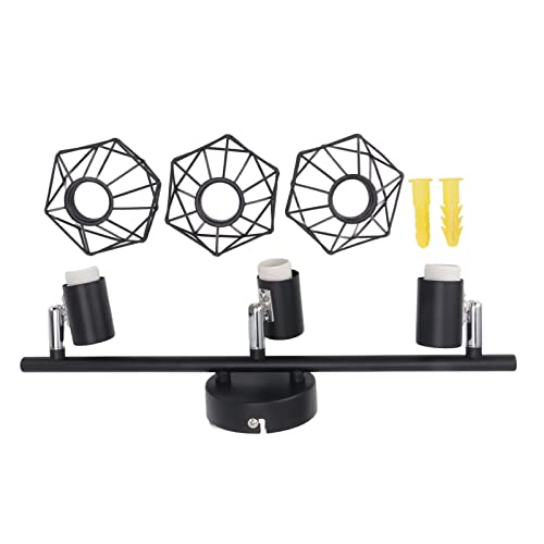 Plafonnier 3 spots orientables noir pour supprimer les zones d'ombre en cuisine