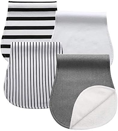 Baby Burp Cloths Set Baby Burp Bibs 4-Pack Feeding Nursing Towel Accessory, Burping Rags for Newborns,Organic Cotton for Boys and Girls(K002)