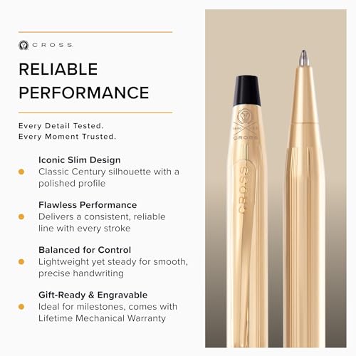 Image of Cross Classic Century 23KT Gold Ballpoint Pen, Medium Point, Black Ink