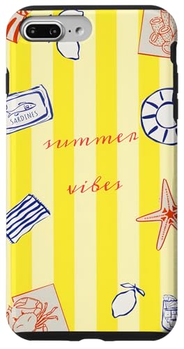 Summer Vibes �C�G���[�X�g���C�v �v���b�s�[ ���݃������V�F�� �X�}�z�P�[�X iPhone 7 Plus/8 Plus �p