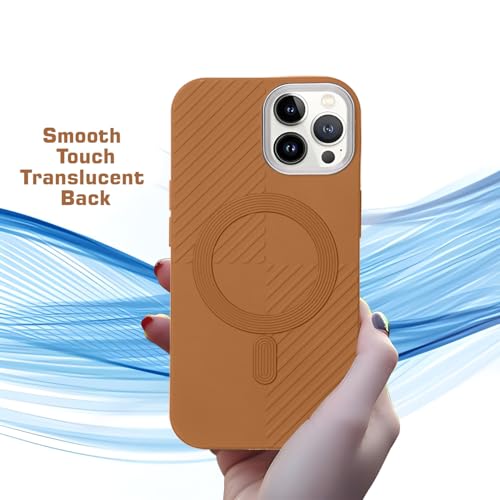 Image of AIBEX Hybrid iPhone 14 Pro Back Cover Case Compatibe with Mag Saf | Shockproof Design |Camera Protection Bump | Back Cover Case for iPhone 14 Pro (PC, TPU) (Brown)
