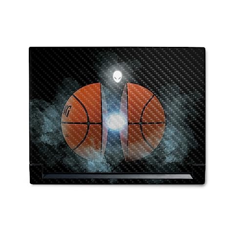 MightySkins Carbon Fiber Skin Compatible With Alienware M18 R1 (2023) Full Wrap Kit - Basketball Orb | Protective Durable Textured Carbon Fiber Finish | Easy To Apply & Change Styles | Made in the USA