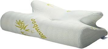 Ultra Hernia Pain Relief Cooling Pillow for Neck Support, Adjustable Cervical Pillow Ergonomic Comfortable Memory Foam Pillows for Comfortable Sleep, Wrinkle relief GREEN WHITE