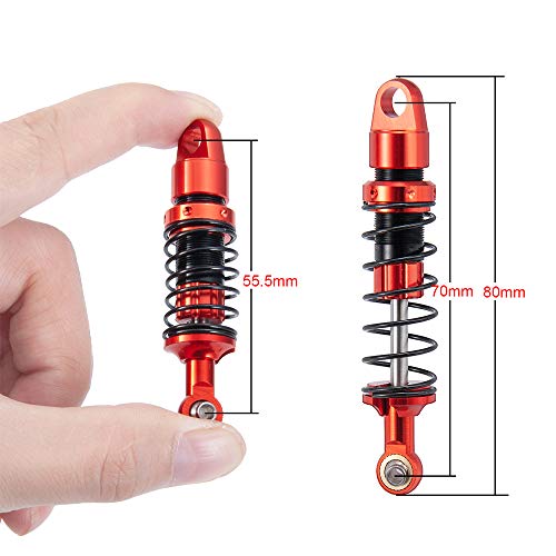Rclions 2Pcs Rc Shock Absorber Damper 70Mm Cantilever Suspension Kit For Axial Scx10 Ii 90046 Upgrade Parts 1/10 Rc Crawler Car #TOP2