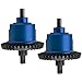 2Pcs Vgoohobby Metal Front/Rear Differential Set Diff. Complete Kit Upgrade Parts Compatible with Traxxas Slash 4X4 VXL Stampede 4X4 VXL Rustler 4X4 VXL HQ727 1/10 RC Car (Blue)