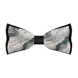 SVEFDOC Boys Green Marble Texture Art Pre-Tied Bow Tie for Party, Business, Prom, Fashion Butterfly Bow Ties