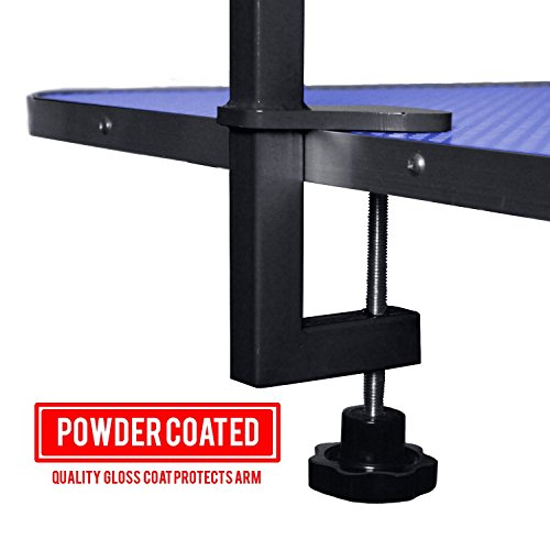 Downtown Pet Supply - Portable Dog Grooming Arm With Loop & Clamp For Pet Grooming Table - Dog Grooming Supplies 27In Foldable Black Steel Arm With S/M (19 Or 21In) No Sit Haunch Holder #TOP6
