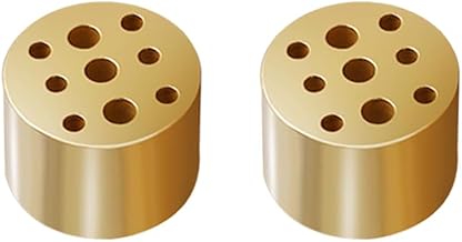 Set of 2, Brass Incense Holder, Cylindrical Type, 9 Holes, 3 Sizes, Cute, Buddhist Altar Incense Holder, Brass, Mini Incense Holder, Compact, Portable, Stylish, Japanese, Portable, Meditation, Study