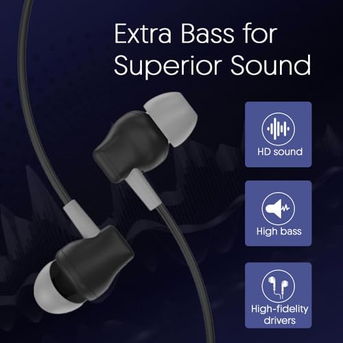 Image of Audify Type-C Wired Earphones Silicone Earmuff,Rich Bass,Clear Sound,Magnetic Buds,Inbuilt Mic,One-Button Control, Wire,Tangle Free,Compatible with iPhone 17 /16 /15 Series