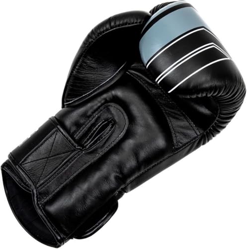 Booster Pro Range BGL V9 Boxhandschuhe - Echt Leder - Schwarz/Grau - 14 oz