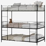odikalo Literas 3 Camas 90x190cm, Negro