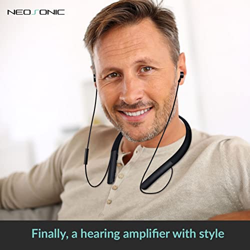 [Upgraded] Rechargeable Hearing Aid Amplifier For Conversation And Watching Tv, Wireless Neckband Headphones For Seniors & Elderly People With Remote Microphone Noise Cancelling - Neosonic Nw20 #TOP4