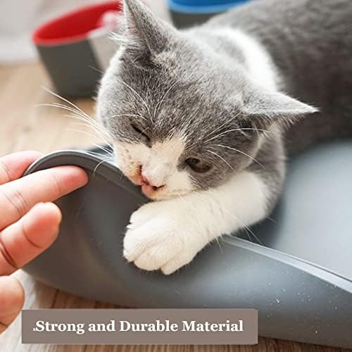 2 Pieces Dog Food Mats, 18.7 x 11.8 Inch Dog Bowl Mat Waterproof Dog Drinking Bowl Mat Silicone Pet Feeding Mat Non Slip Cat Food Mat Pet Placemat