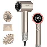 Seche Cheveux Ionique,180 000 tr/min Sèche Cheveux Professionnel–Séchage 5X Plus Rapide,Léger & Compact,4 Température,Protection Contre la Surchauffe et Silencieux (Or champagne)