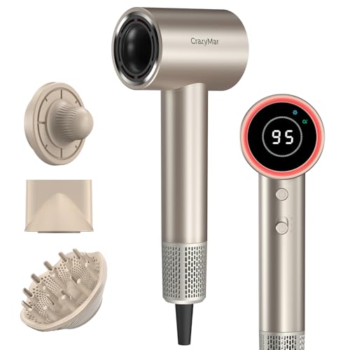 Seche Cheveux Ionique,180 000 tr/min Sèche Cheveux Professionnel–Séchage 5X Plus Rapide,Léger & Compact,4 Température,Protection Contre la Surchauffe et Silencieux...