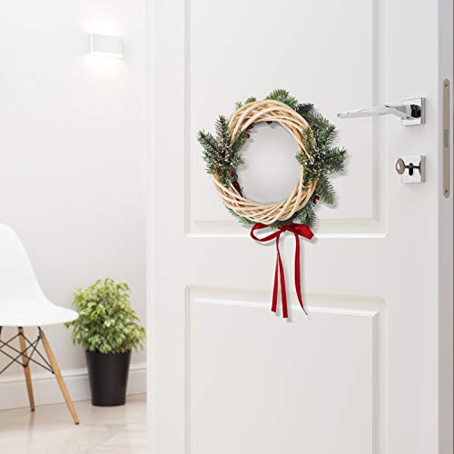 Vicasky Grapevine Wreath Diy Crafts Rattan Wreath Circular Garland Christmas Decoration For Party Banquet #TOP1