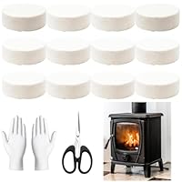 12 Stück Keramik Baumwolle Set, Hitzebeständig Keramik Wolle, Geeignet für Verbesserung der Effizienz und Stabilität des Kamins