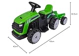 EVO Electric Ride On Green Tractor With Trailer | 6V Battery Powered Kids' Electric Ride-On | Top Speed 3 kmph, Max Weight 20kg. Construction Ride-Ons For Kids With Detachable Trailer | Ages 2+ - Image 10