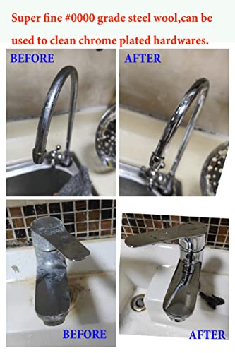JINRUISI Rolo de Lã de Aço Grau #0000, Rolo de Lã de Aço de 22 Pés, Pano para Ferragens para Limpeza