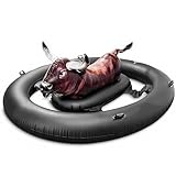 Giant Realistic Bull Rider Pool Float –Inflatable Water Toy Heavy Cell Airbag Sun Lounger with Safety Handles 2.39 m × 1.96 m × 0.81 m – Perfect for Pool Beach Party Summer Lake